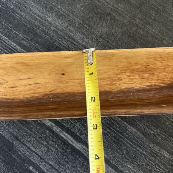 (2) Hand Crafted Acacia Wood Serving Platter Dish Beekman Home 12”x2.5” Set Of 2 - Picture 4 of 7